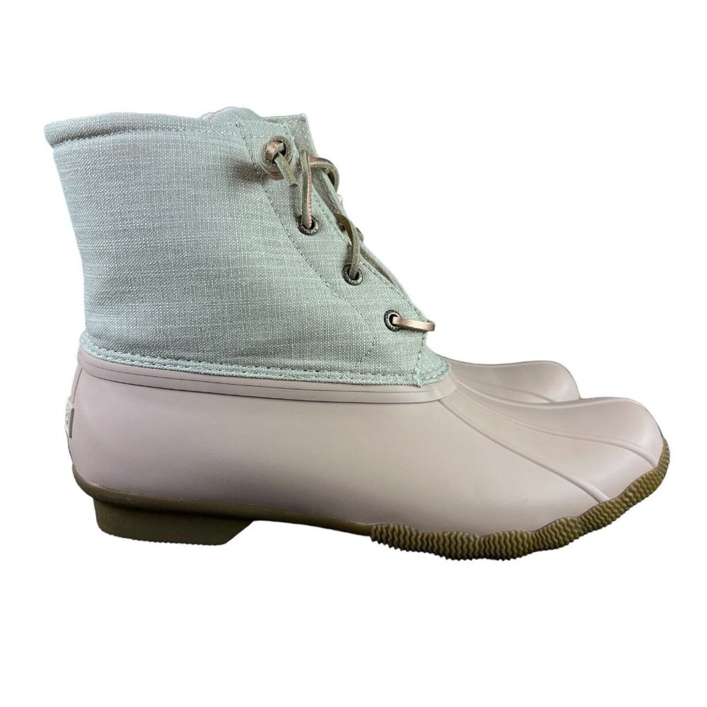 Sperry Top-Sider Saltwater Canvas Rose Oat Duck Boots Women's Sizes 6.5 - 8.5